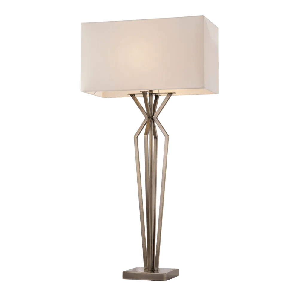 Brass Tall Architectural Table Lamp